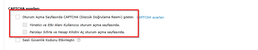 adselfservice captcha