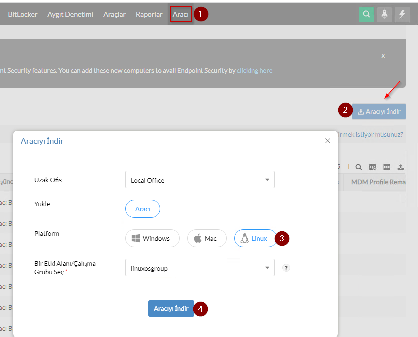 Endpoint Centrall Agent Install