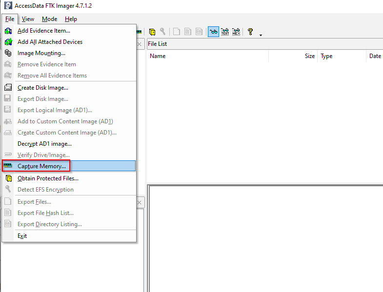FTK Capture Memory