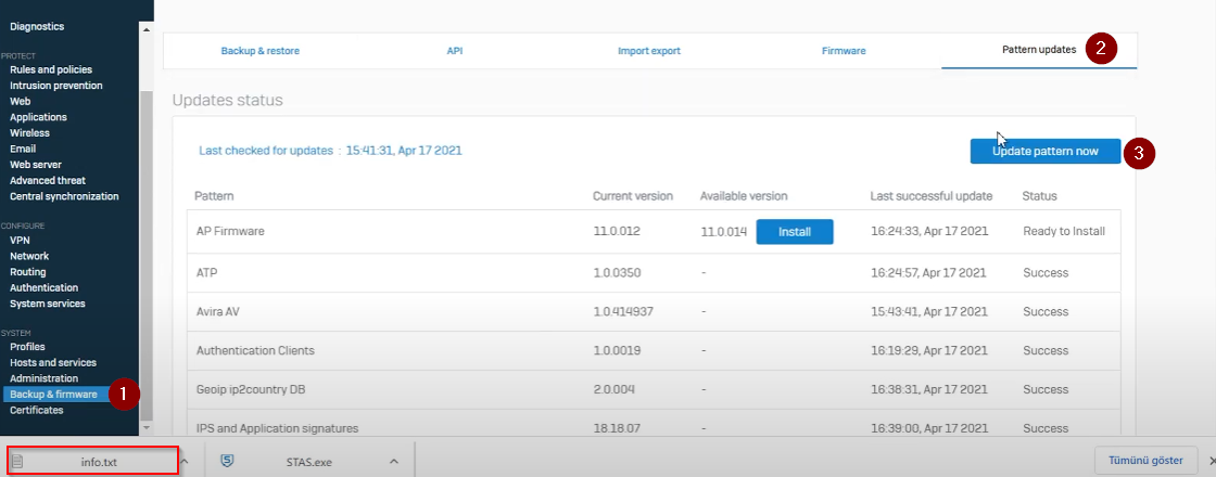 sophos sorun giderme