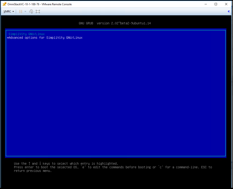 • Ræte •SinoliVity GNU/Linux sürüm 2.02"beta2-9ubuntu1.14 için gelişmiş optikler vurgulanan uhich entNå'yi seçmek için I ve I tuşlarını kullanın. Seçilen işletim sistemini başlatmak için enter'a basın, önyüklemeden veya geri dönmeden önce komutları düzenlemek için •e'ye basın önceki menü. •c' komut satırı için.