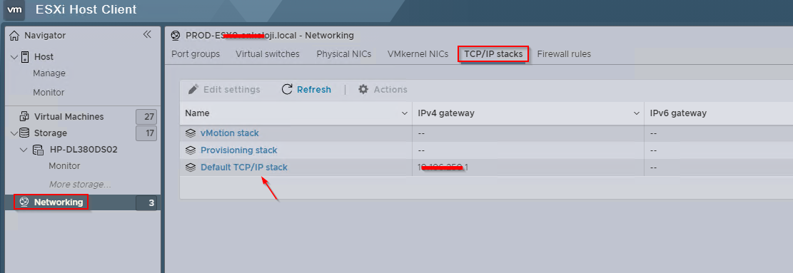 ESXI Changing the Hostname