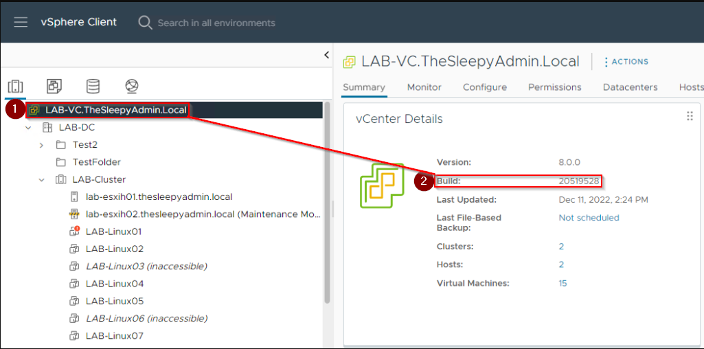 vCenter Version Check