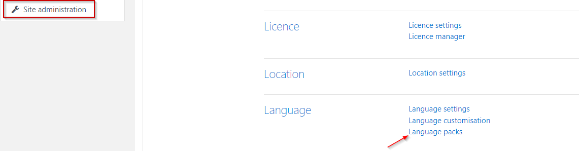moodle dil değiştirme