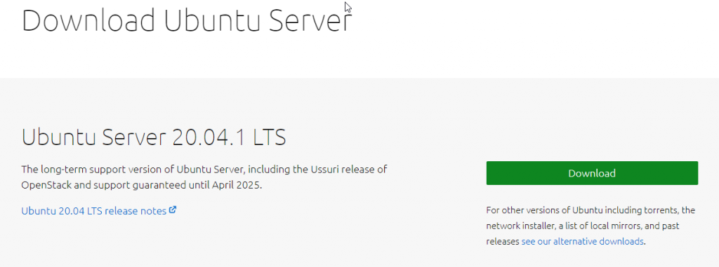 ubuntu 20.04 kurulumu