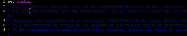 vim  satır numarası ekleme