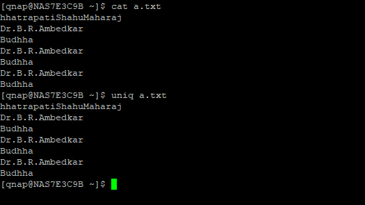 uniq command