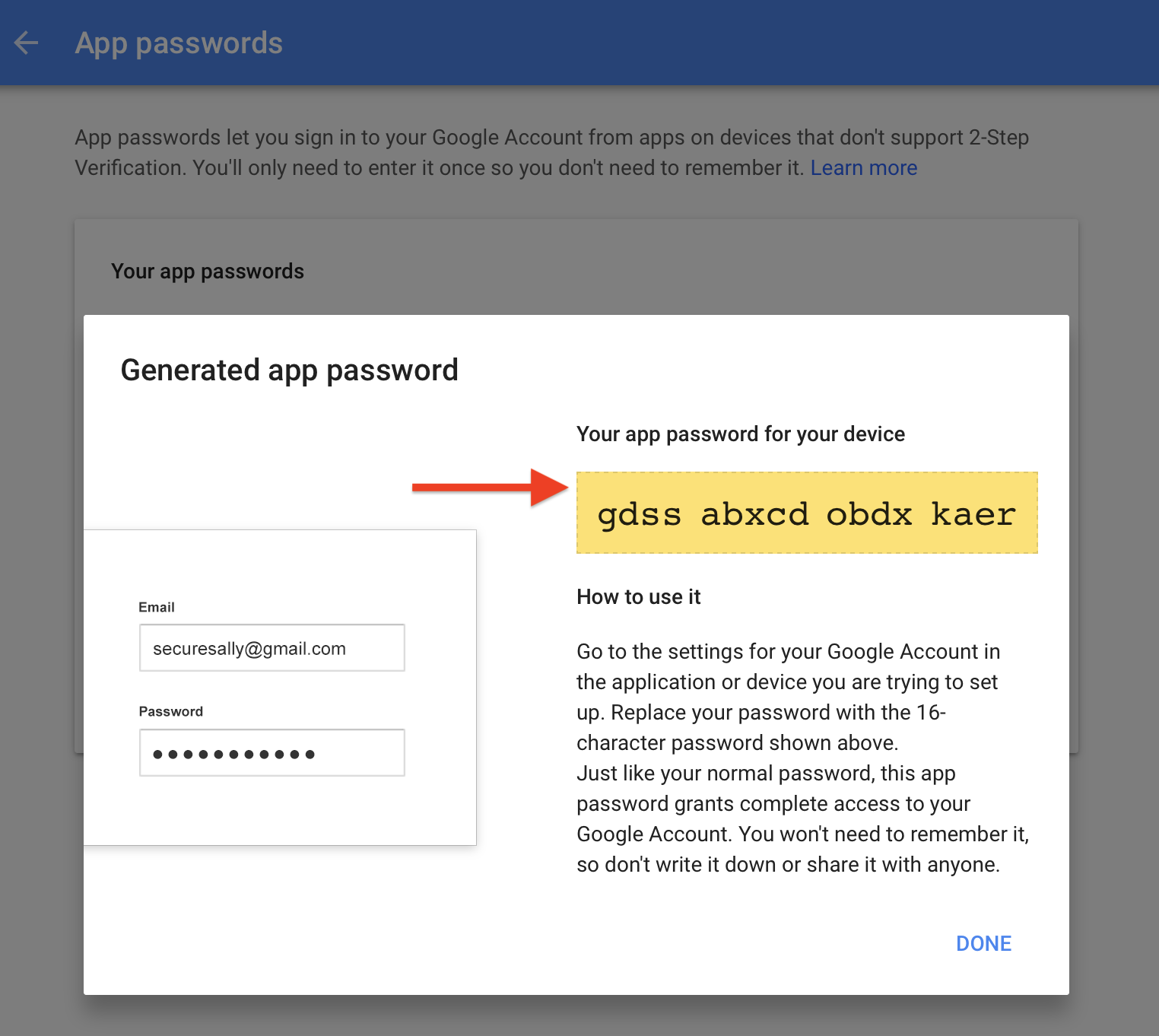 Gmail SMTP App-Specific Passwords