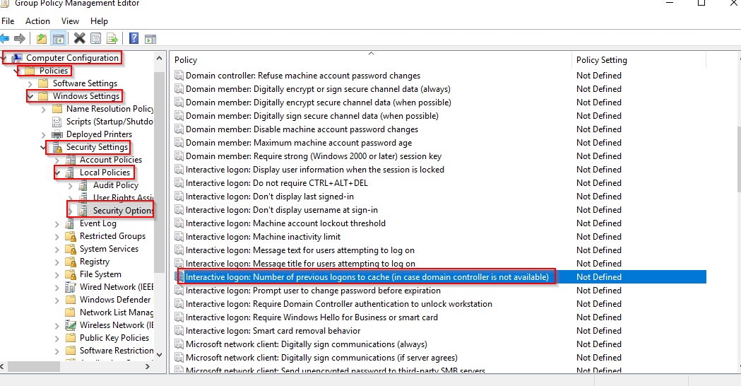 GPO Caching Domain Logon
