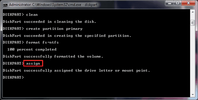 diskpart formatting tool