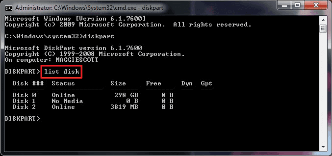 format with diskpart