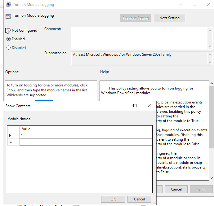Windows PowerShell Log