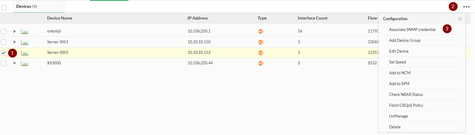 netflow add device