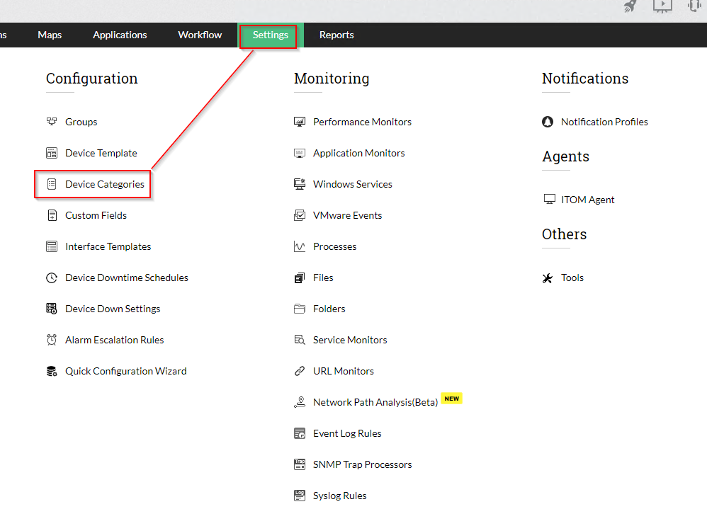 Opmanager Add DeviceType