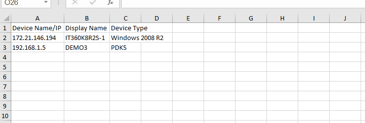 Opmanager Import Device From CSV