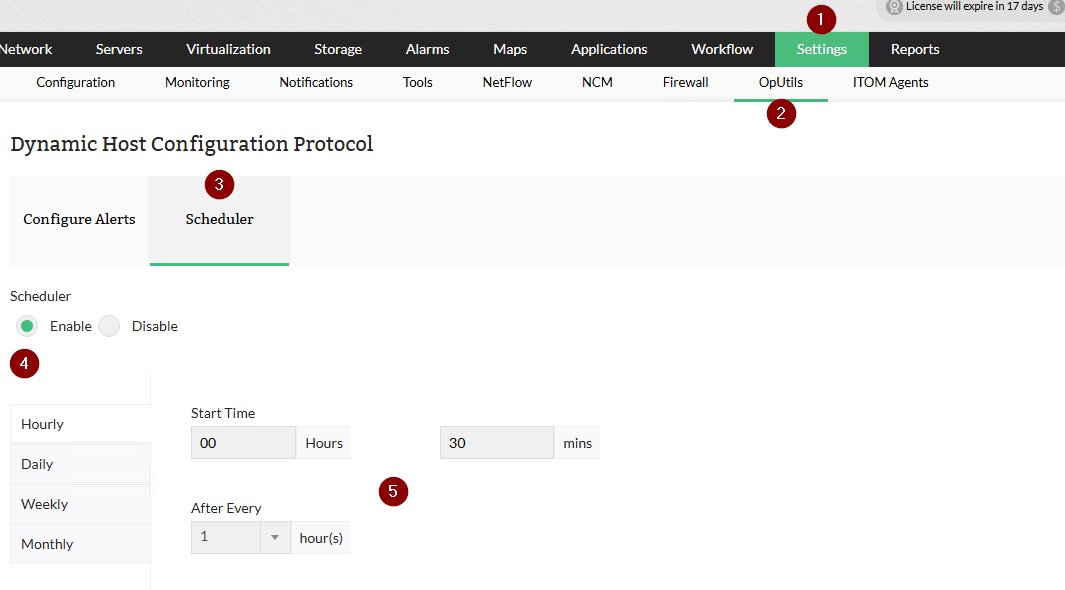 Receive DHCP Scope Usage Notification