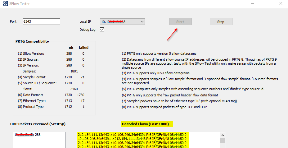 sFlow Testing Tool