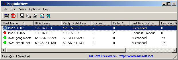 PingInfoView Send Email Message On Failed Ping