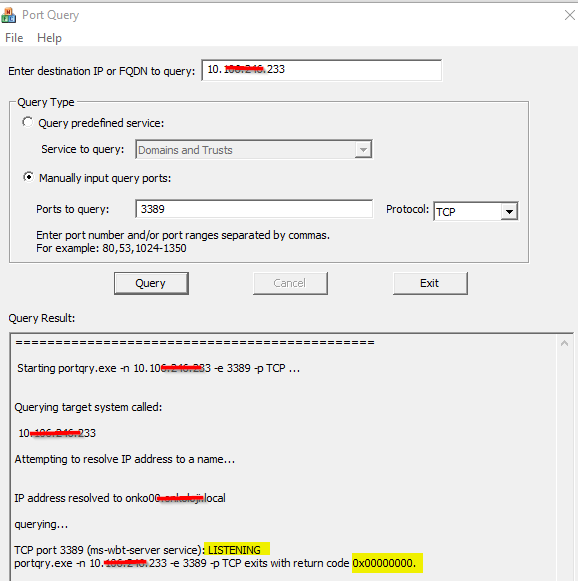 Port Testing With Portqry