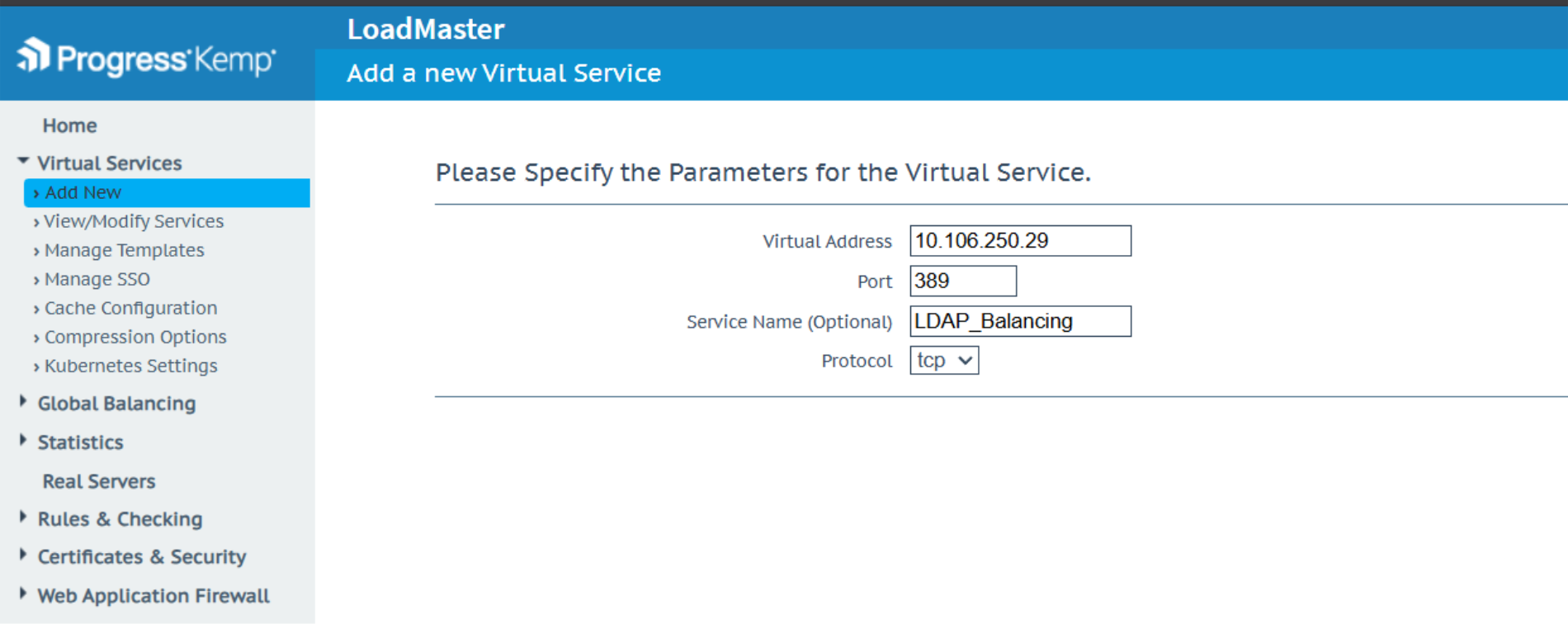 kemp ldap balancing